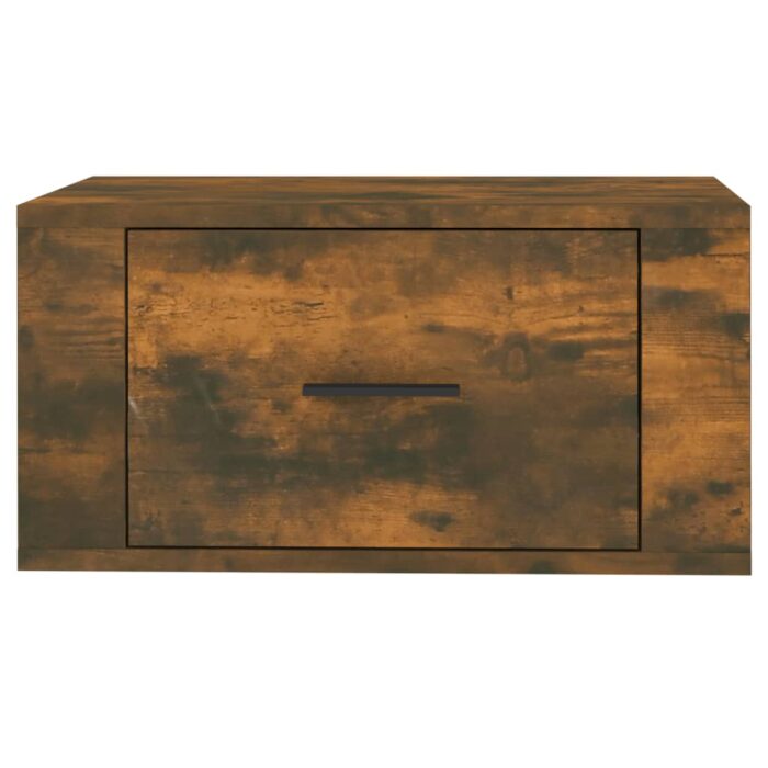 Table de chevet murale Chêne fumé 50x36x25 cm – Image 4