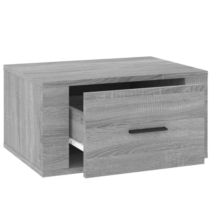 Table de chevet murale Sonoma gris 50x36x25 cm – Image 5