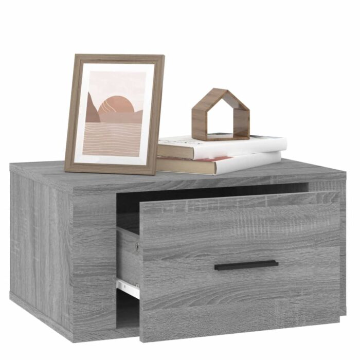 Tables de chevet murales 2 pcs Sonoma gris 50x36x25 cm – Image 3