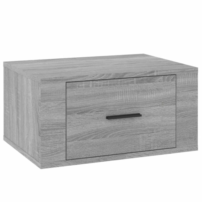 Tables de chevet murales 2 pcs Sonoma gris 50x36x25 cm – Image 4