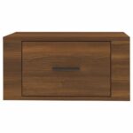 Table de chevet murale Chêne marron 50x36x25 cm – Image 4