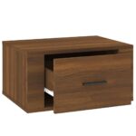 Table de chevet murale Chêne marron 50x36x25 cm – Image 5