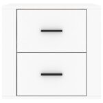 Table de chevet murale Blanc 50x36x47 cm – Image 4