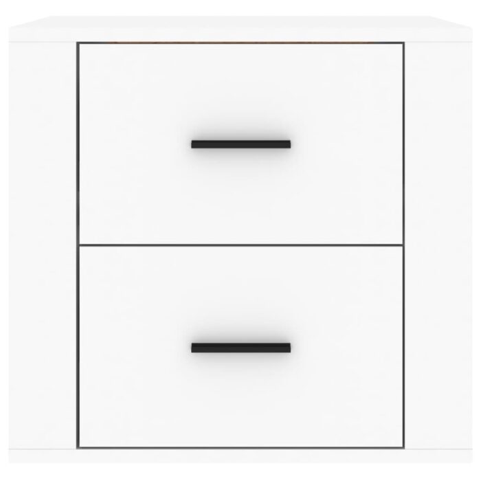 Table de chevet murale Blanc 50x36x47 cm – Image 4