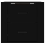 Table de chevet murale Noir 50x36x47 cm – Image 4