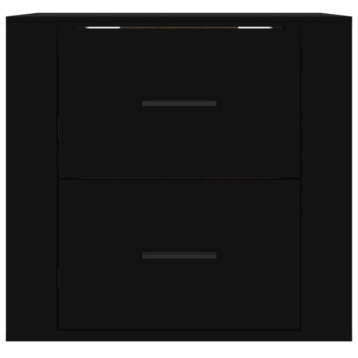 Table de chevet murale Noir 50x36x47 cm – Image 4