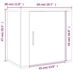 Tables de chevet murales 2 pcs Blanc 50x30x47 cm – Image 10