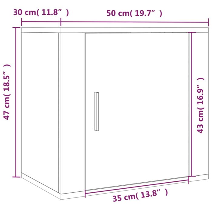 Tables de chevet murales 2 pcs Blanc 50x30x47 cm – Image 10