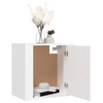 Tables de chevet murales 2 pcs Blanc 50x30x47 cm – Image 2