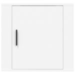 Tables de chevet murales 2 pcs Blanc 50x30x47 cm – Image 4