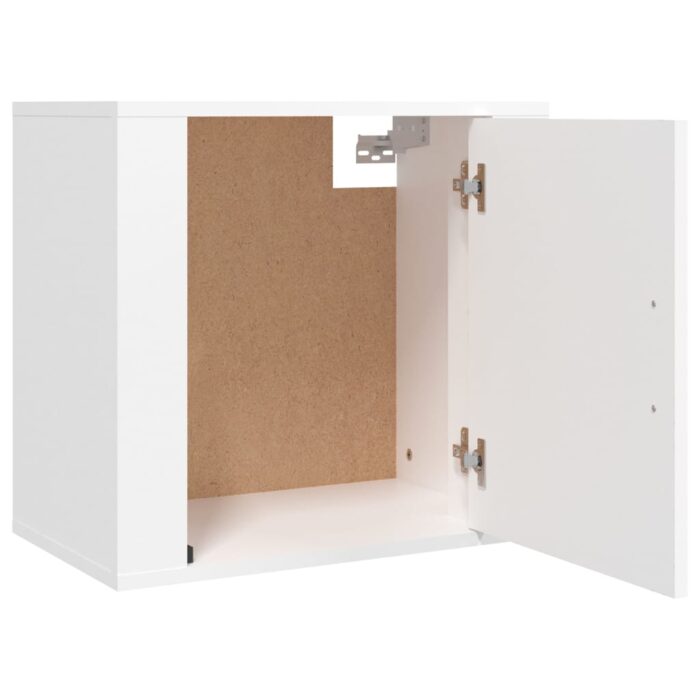 Tables de chevet murales 2 pcs Blanc 50x30x47 cm – Image 5