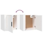 Tables de chevet murales 2 pcs Blanc 50x30x47 cm – Image 7