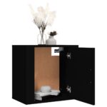 Tables de chevet murales 2 pcs Noir 50x30x47 cm – Image 2