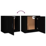 Tables de chevet murales 2 pcs Noir 50x30x47 cm – Image 7