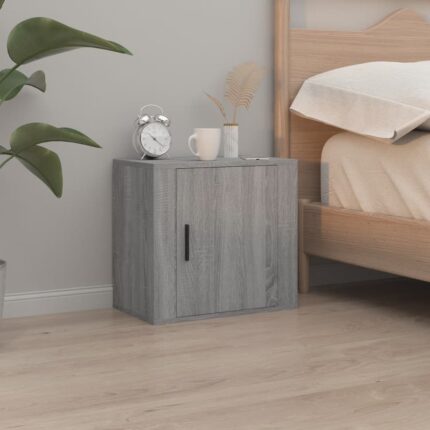 Table de chevet murale Sonoma gris 50x30x47 cm