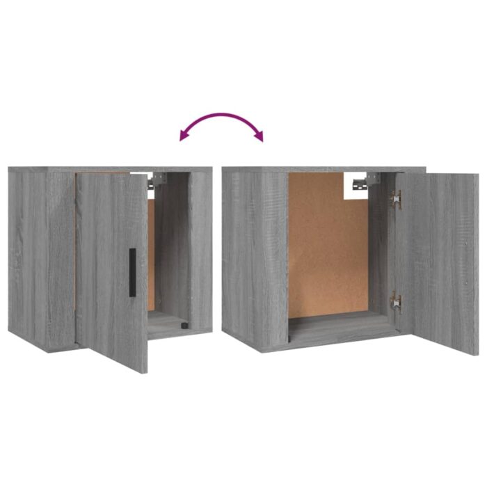 Tables de chevet murales 2 pcs Sonoma gris 50x30x47 cm – Image 7