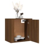 Table de chevet murale Chêne marron 50x30x47 cm – Image 2