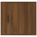Table de chevet murale Chêne marron 50x30x47 cm – Image 3