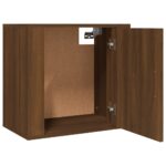 Table de chevet murale Chêne marron 50x30x47 cm – Image 4