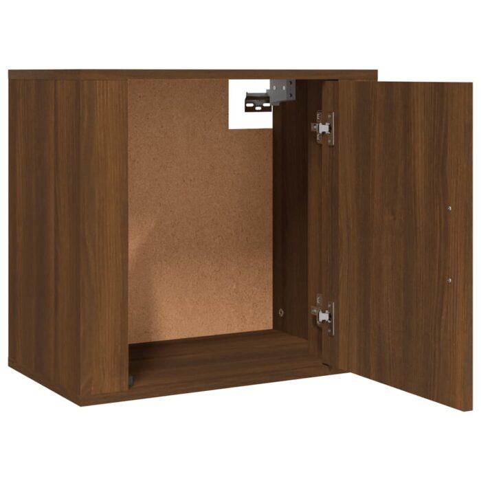 Table de chevet murale Chêne marron 50x30x47 cm – Image 4