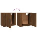 Table de chevet murale Chêne marron 50x30x47 cm – Image 6
