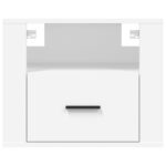 Table de chevet murale Blanc 50x36x40 cm – Image 3