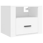 Tables de chevet murales 2 pcs Blanc 50x36x40 cm – Image 3