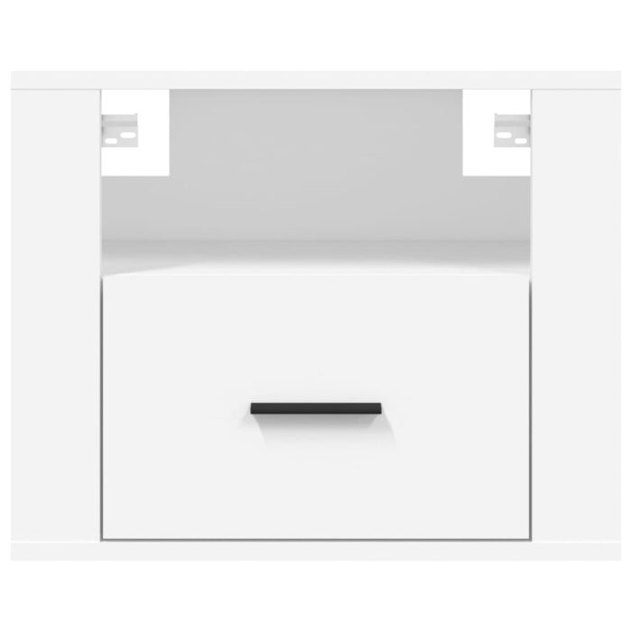 Tables de chevet murales 2 pcs Blanc 50x36x40 cm – Image 4