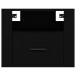 Tables de chevet murales 2 pcs Noir 50x36x40 cm – Image 4