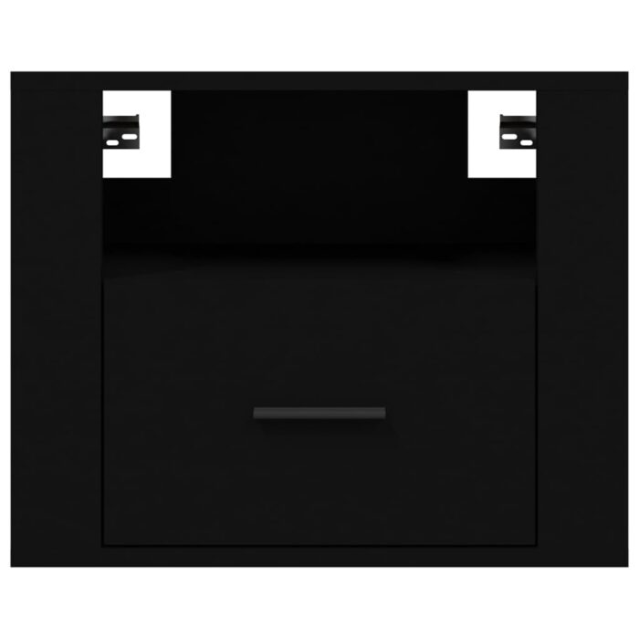 Tables de chevet murales 2 pcs Noir 50x36x40 cm – Image 4