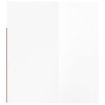 Tables de chevet murales 2 pcs Blanc brillant 50x36x40 cm – Image 6