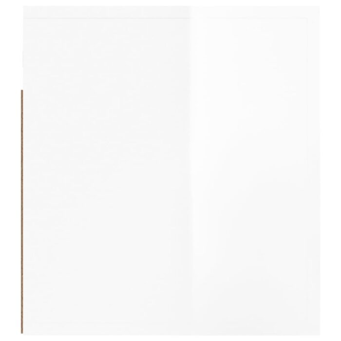 Tables de chevet murales 2 pcs Blanc brillant 50x36x40 cm – Image 6