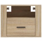 Tables de chevet murales 2 pcs Chêne sonoma 50x36x40 cm – Image 4