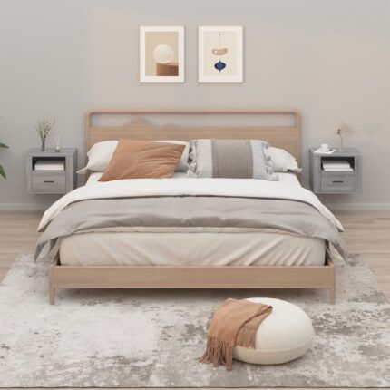 Tables de chevet murales 2 pcs Sonoma gris 50x36x40 cm