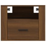 Table de chevet murale Chêne marron 50x36x40 cm – Image 3