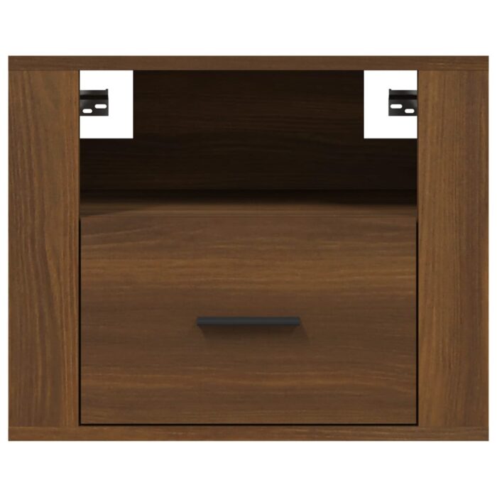 Table de chevet murale Chêne marron 50x36x40 cm – Image 3