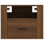 Tables de chevet murales 2 pcs Chêne marron 50x36x40 cm – Image 4