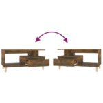 Table basse Chêne fumé 90x49x45 cm Bois d'ingénierie – Image 6