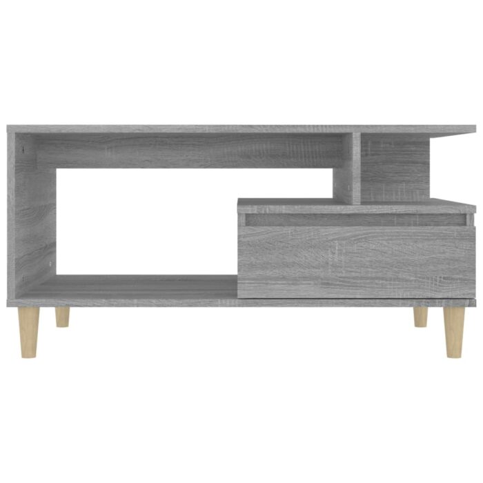 Table basse Sonoma gris 90x49x45 cm Bois d'ingénierie – Image 3
