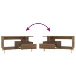 Table basse Chêne marron 90x49x45 cm Bois d'ingénierie – Image 6