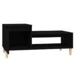 Table basse Noir 100x50x45 cm Bois d'ingénierie – Image 4