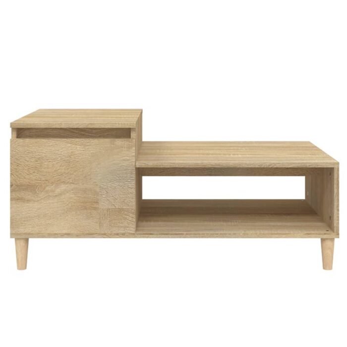 Table basse Chêne sonoma 100x50x45 cm Bois d'ingénierie – Image 3