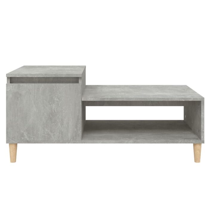 Table basse Gris béton 100x50x45 cm Bois d'ingénierie – Image 3