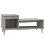 Table basse Gris béton 100x50x45 cm Bois d'ingénierie – Image 4