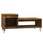 Table basse Chêne fumé 100x50x45 cm Bois d'ingénierie – Image 4