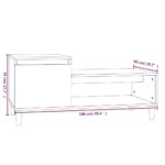 Table basse Chêne fumé 100x50x45 cm Bois d'ingénierie – Image 8