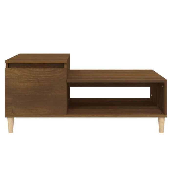 Table basse Chêne marron 100x50x45 cm Bois d'ingénierie – Image 3