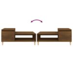 Table basse Chêne marron 100x50x45 cm Bois d'ingénierie – Image 6