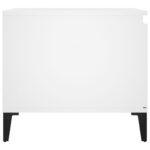 Table basse Blanc 100x50x45 cm Bois d'ingénierie – Image 5