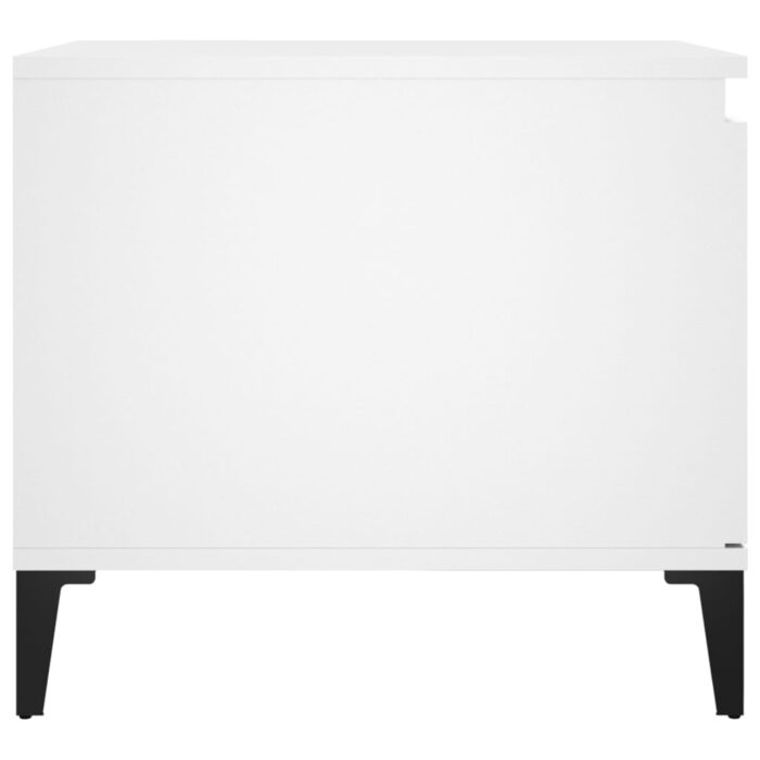 Table basse Blanc 100x50x45 cm Bois d'ingénierie – Image 5